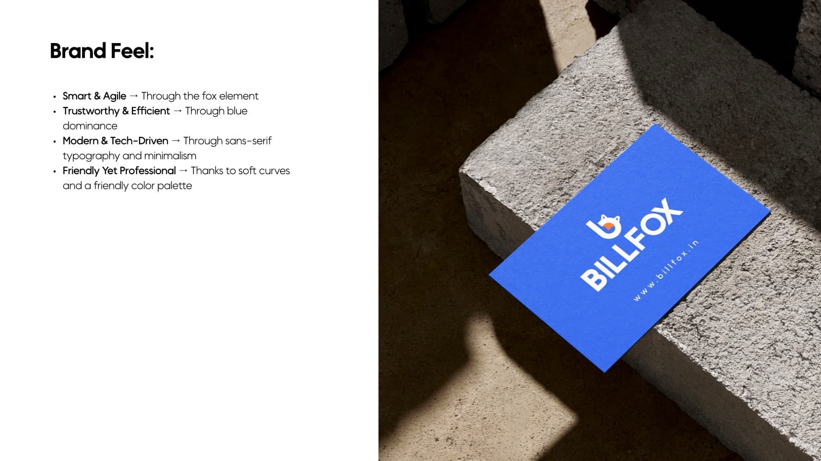 BillFox — Brand Identity, slide 2